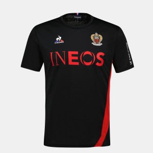 Black Men's Le Coq Sportif OGC Nice T-Shirts | SG515697 | Singapore