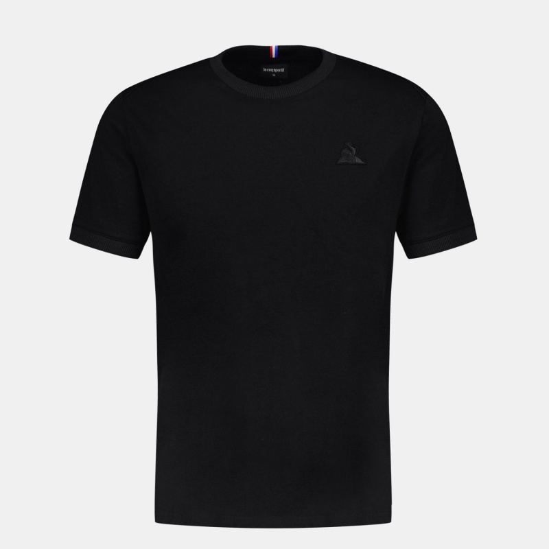 Black Men's Le Coq Sportif Ton sur ton T-Shirts | SG58671 | Singapore