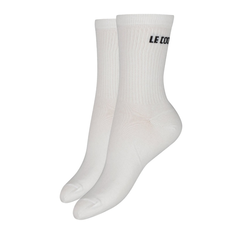 White Women\'s Le Coq Sportif Essentiels Socks | SG413133 | Singapore
